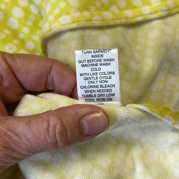 MARLED Sweater, Polka Dot, Yellow Green, Size M - Picture 4 of 7